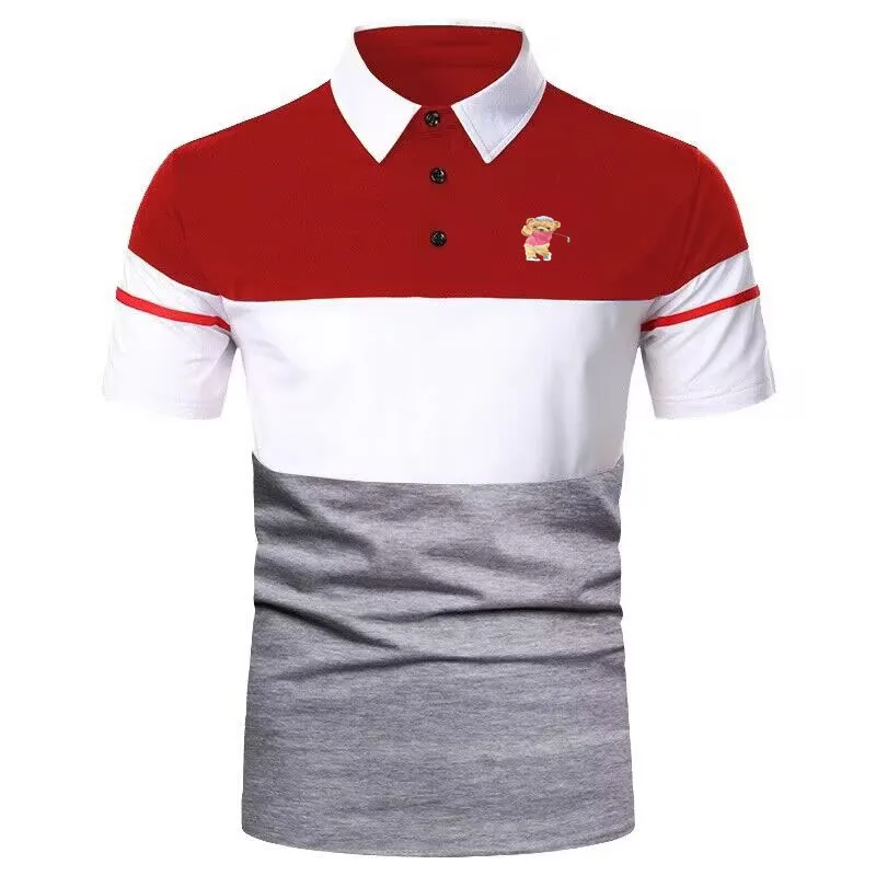 Golf Summer New Patchwork Printed Men's Polo Shirt Fashion Casual Business Polo Neck Comfortable Short sleeved T-shirt polo shirt,mens shirts