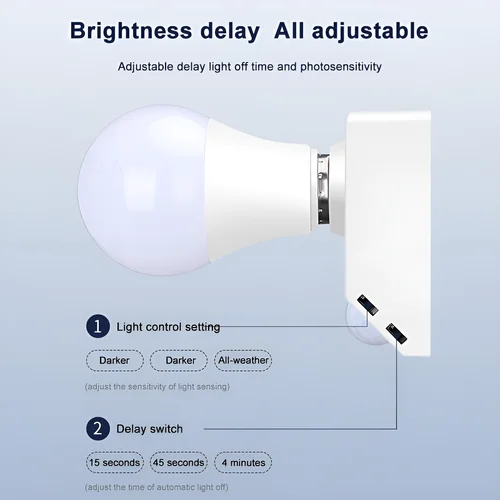 새로운 110V-240V 스마트 PIR 유도 적외선 모션 센서 E27 LED 램프베이스 홀더, 조명 제어 스위치 전구 소켓 어댑터 포함 4