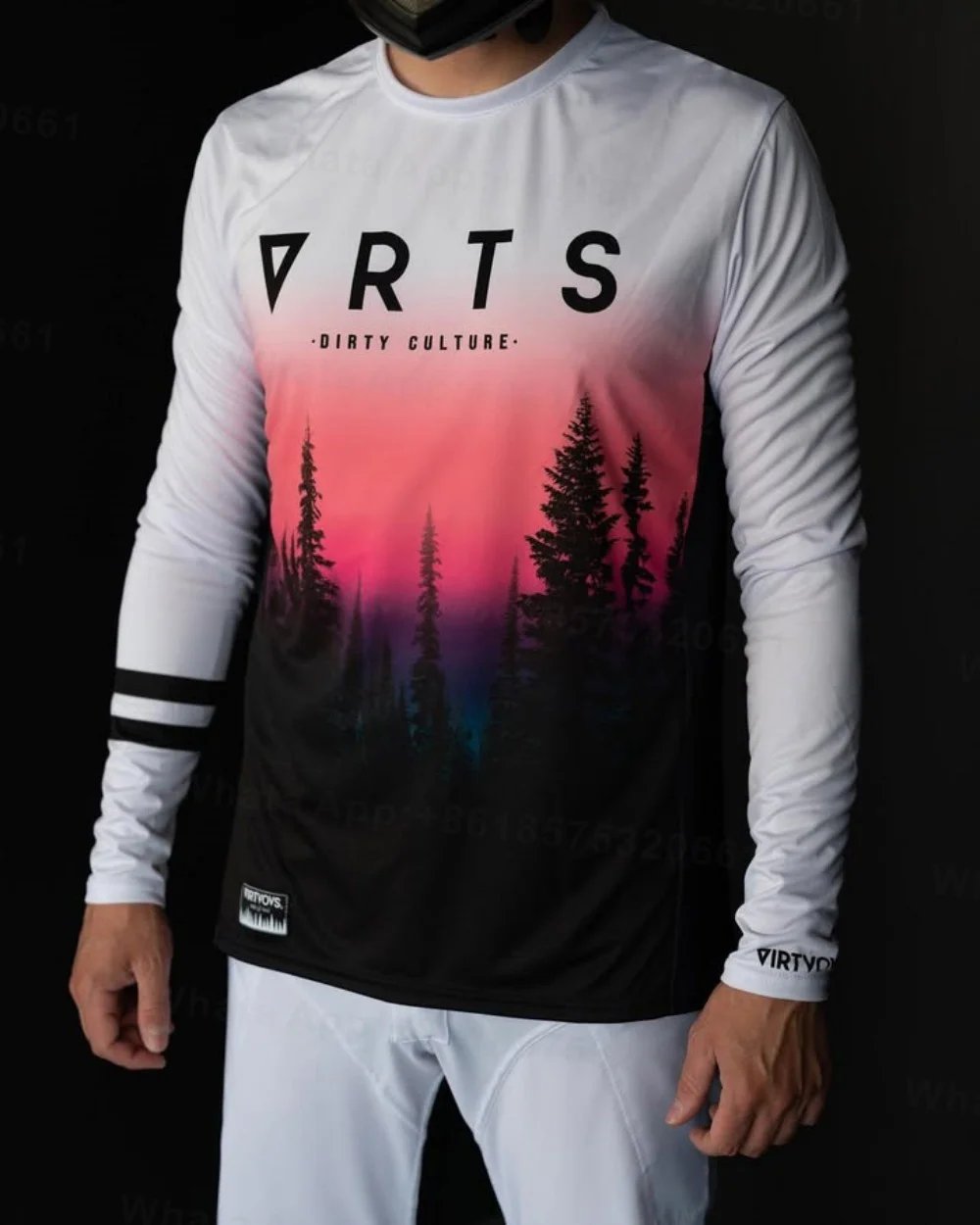VRTS Men Long Sleeve Cycling Jersey Motocross Enduro Racing T-Shirt Quick Dry Motorcycle MTB Shirts Dirt Bike Downhill BMX DH