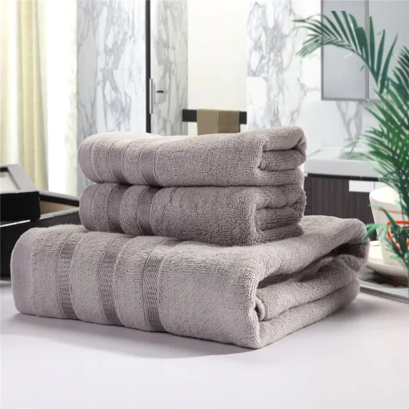 Bamboo Fiber Bath Towel Set Absorbent Adult Bath Towels for Bathroom Washcloth