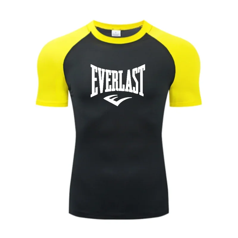 EVERLAST Mens SHOR Compression 3D Printed T-Shirt Sun Protection Second Leyer Skin Running Fitness Rash Prevention Training 3