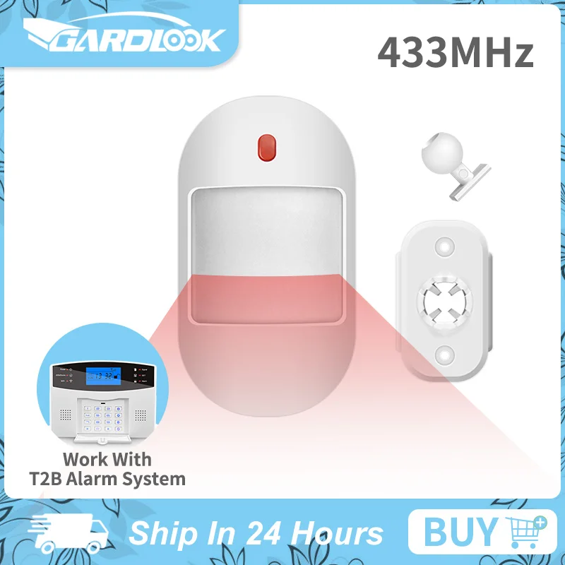 

Wireless PIR Motion Sensor High Quality High sensitivity Work With Home Security Alarm System