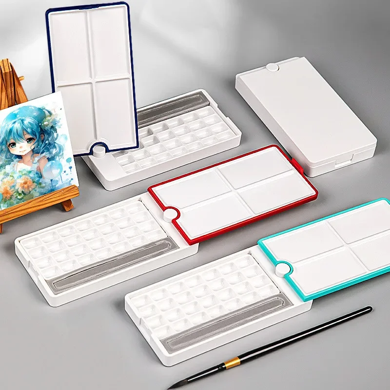 Professional Moisturizing Sealed Watercolor Paint Box Empty With Portable Paint Palette For Painting Art Supplies