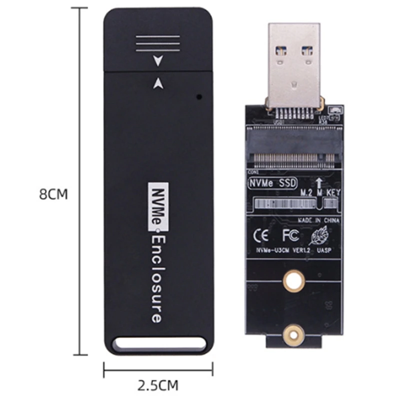 NVME ̽ Ŭ SSD NVME-USB , M.2 Nvme ڽ, 10Gbps USB3.1, A Ÿ, Pcie M2 SSD ̽ Ŭ