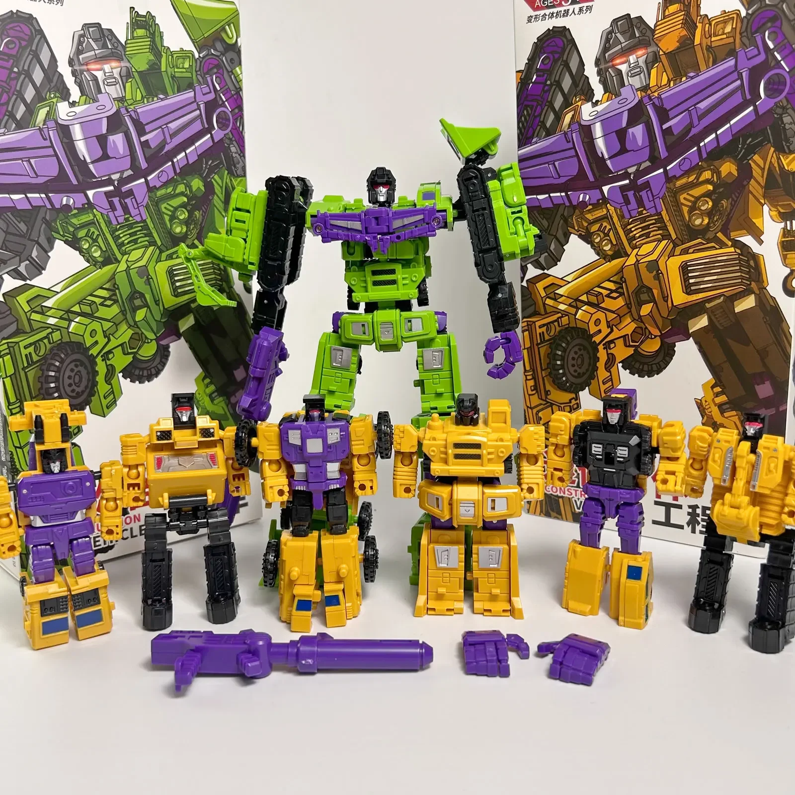 6 in 1 MINI Devastator Transformation Model MINI Devastator 22CM Action Figure Robot Plastic Toys BEST Gift Child Kid New