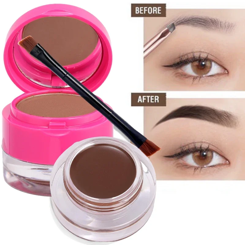 

2 IN 1 Eyebrow Eyeliner Gel Quick Dry Long Lasting Eye Liner Cream with Brush Eyes Makeup Waterproof Eyebrow Enhancer Cosmetics