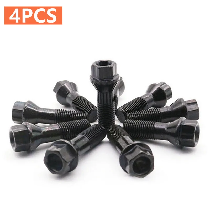 

4 шт. M14 x 1,25 черная гайка для зажима колес болт гайка сталь 36136781151 для BMW X3 X5 E70 E71 F20 F25 X5 X6