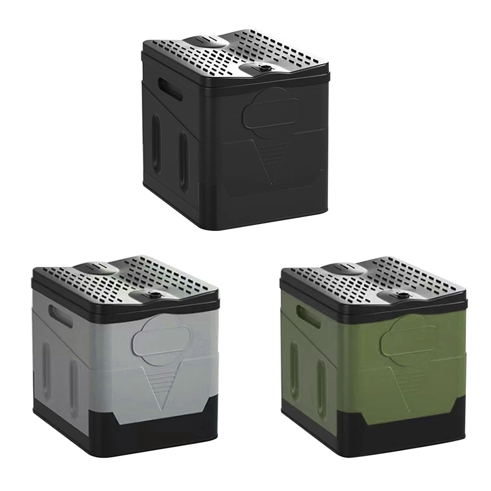 Folding Toilet Portable Car Toilet Bucket Strong Bearing Capacity Reusable Trash Can for Tour Emergency Self-driving Travel 2