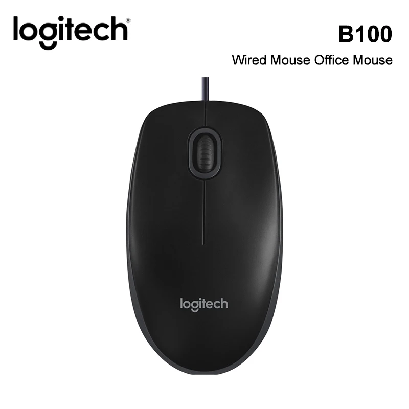 Logitech B100 Wired Mouse 1000 DPI High resolution optical Mouse For Business Office - AliExpress