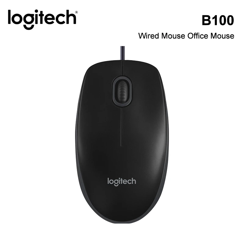 Logitech B100 Optical Wired Mouse 1000 DPI High resolution optical tracking  Mouse For Business Office Computers| | - AliExpress