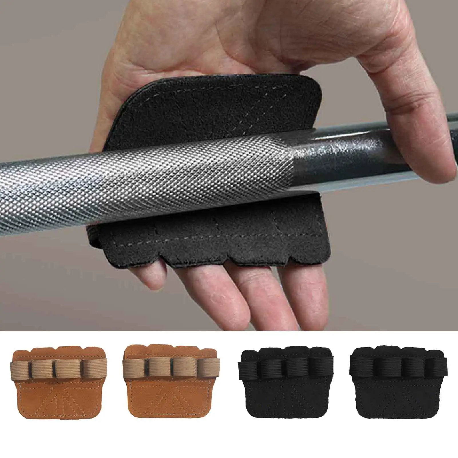 Gym Gloves For Men Weight Lifting Protective Gloves For Fitness Anti-Slip Four-Finger Pull Up Mitts Hand Protective Gear For 1