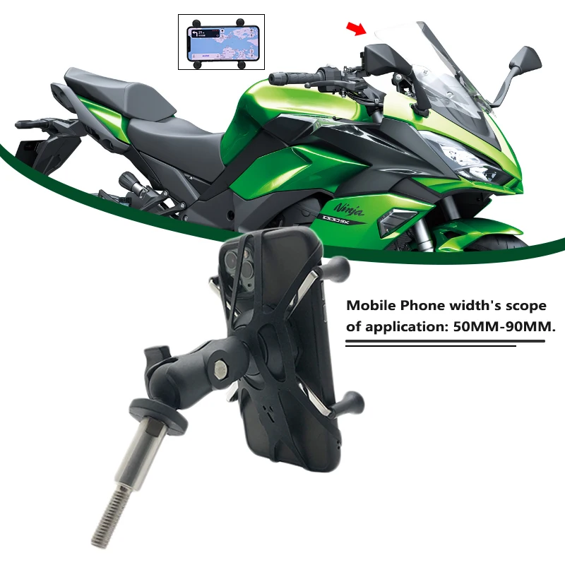 

Motorcycle GPS Navigation Frame Mobile Phone Mount Bracket fits For kawasaki Ninja 1000 For Ninja1000 2011-2021 2019 2020