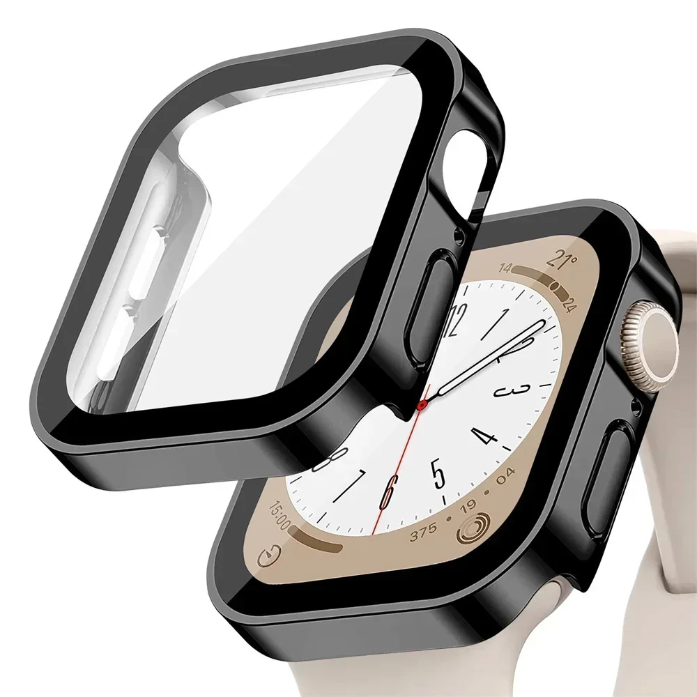 Premium Tempered Glass Protective Cover for Apple Watch - Durable Screen Shield & Band Accessory