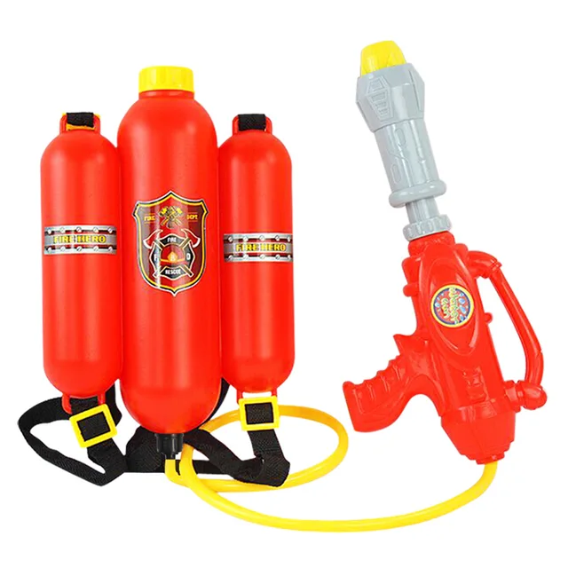 Summer Water Tool 1720ML Large Capacity Fire Extinguisher Shaped Water Gun High Quality Waterproof Kid Backpack Water Gun Toys 3
