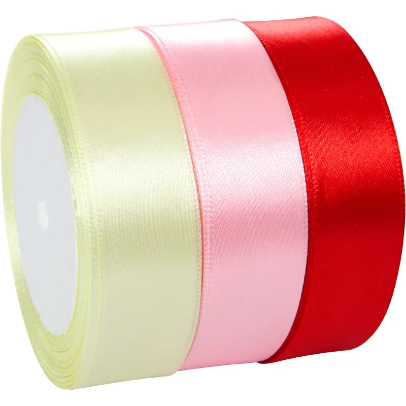 Silk Satin Ribbon for Gift Wrapping and DIY Crafts - 2.5cm, 25 Yards