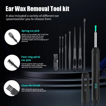 Ear Cleaner with Camera Set HD Ear Sticks Otoscope USB C Charging Endoscope Wax Removal Tool Earpick Ear Cleaning Set NK3 Pro 2