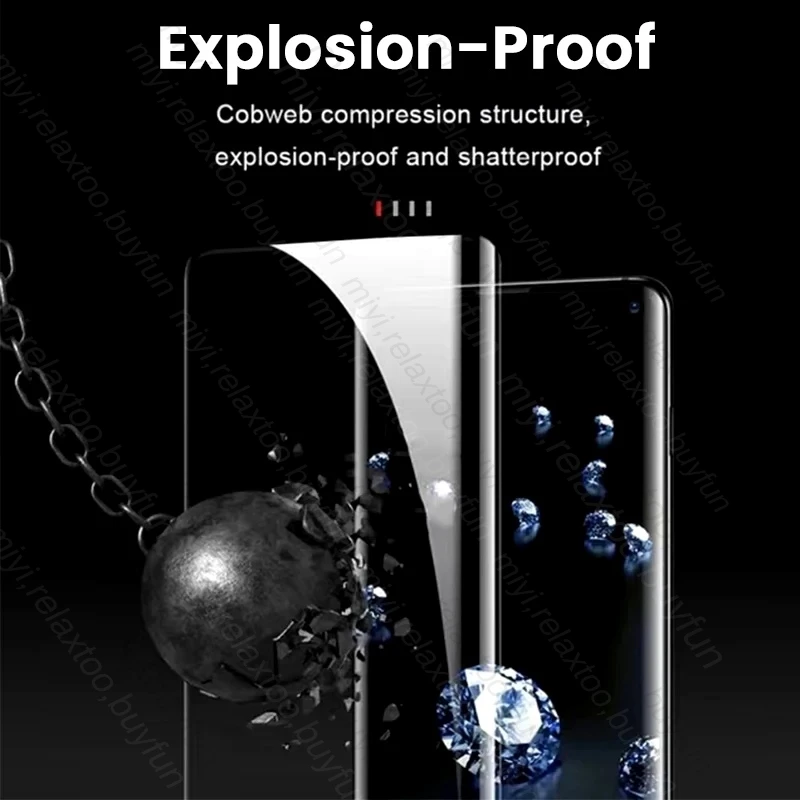 Premium 9D Curved Tempered Glass Screen Protector - Pack of 4
