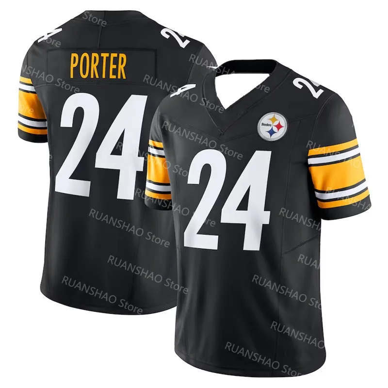 24-25 Joey Porter jr. Steelers Jersey Man Women Daily Sport T-Shirt Breathable Tee Fashion Top Soccer Jersey Sportswear Tshirt
