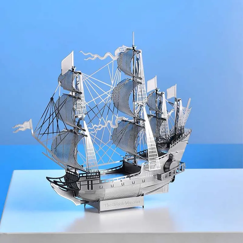 

Серебряный HMS Victory Battleship 3D металлическая Сборная модель головоломка сложные украшения ручной работы «сделай сам»