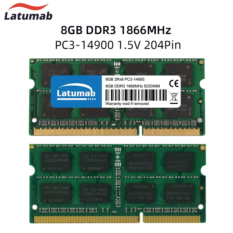 Latumab Laptop Ram DDR3L DDR3 8GB 4GB 1333Mhz 1600Mhz 1866Mhz