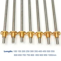 304 สแตนเลส T12 สกรูตะกั่ว 12 มม.2 มม.4 มม.8 มม.10 มม.12 มม.14 มม.ความยาว 50 มม.ถึง 1000 มม.พร้อมอ่อนนุช CNC 3D เครื่องพิมพ์ 6