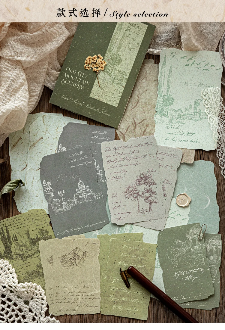 20 Stück Vintage-Etikettenpapier mit mehreren Materialien, dekoratives Tagebuch, Album, Scrapbooking, DIY, handgefertigtes Hintergrundpapier – Detail 4