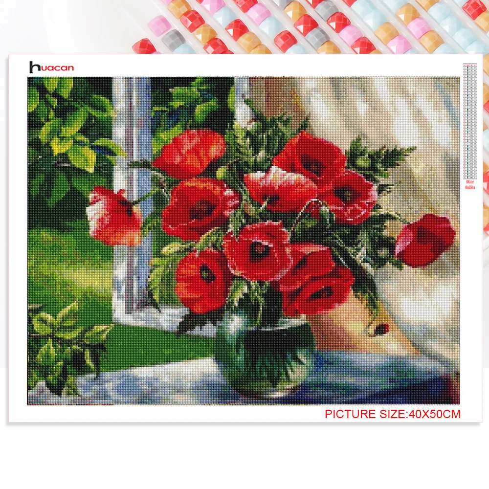 Huacan 5d Diamond Embroidery Flower Diamond Painting Full Square Mosaic Cross Stitch Lilac Daisy Decoration Beadwork