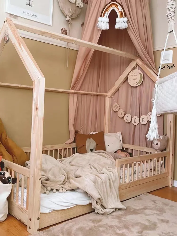 子供のための安全な保護を備えたベッド,赤ちゃんのための寝室の