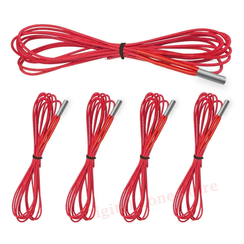 Ender 3, Ender 5, Prusa i3, Mega, Anet A8 용 3D 프린터 카트리지 히터 24V 40W 1m (39.3in) 히팅 파이프 5 개