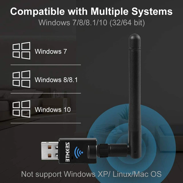 Onbian – adaptateur USB Bluetooth 5.0, antenne Dongle longue