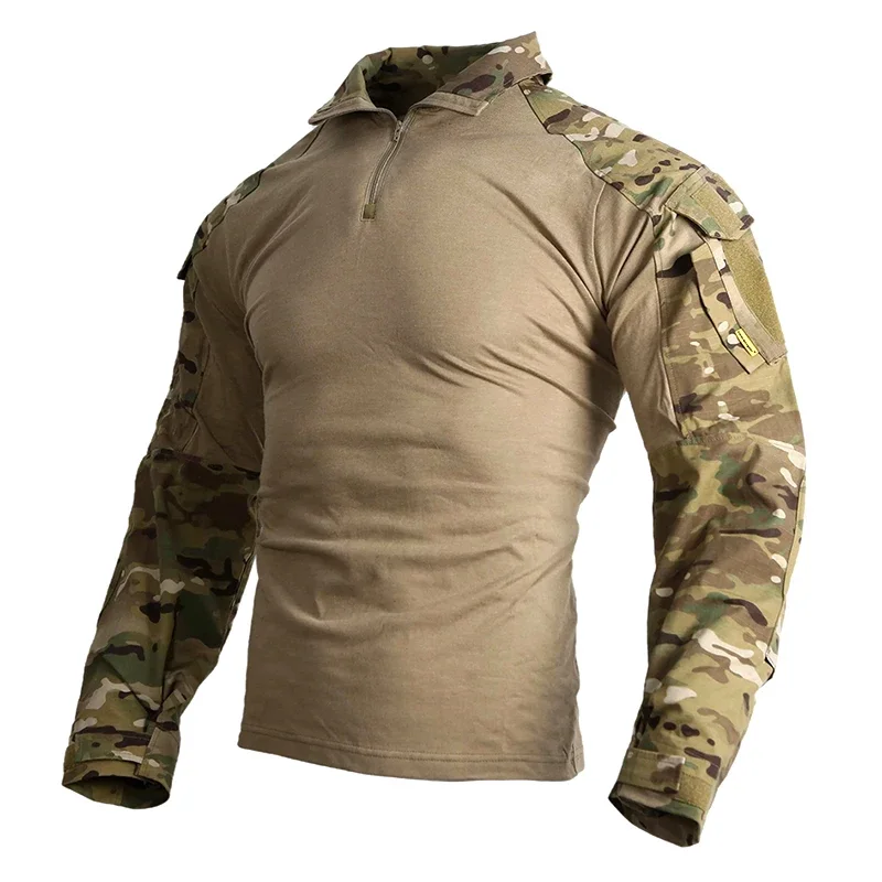 G3 Tactical Combat Shirts Mens Camouflage Tops T-shirts Outdoor Hunting Hiking Sports Shirt Training MC Tshirts Wear-resisting