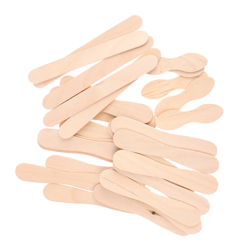 50Pcs Wax Waxing Disposable Sticks Wood Tongue Depressor Spatula Woman Wooden Body Hair Removal Sticks Beauty Toiletry Kits 6