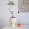 Nordic Creative High Foot Simple White Ceramic Flower Pot, Light Luxury Home Room Decoration, Modern Decorative Vase ins 3