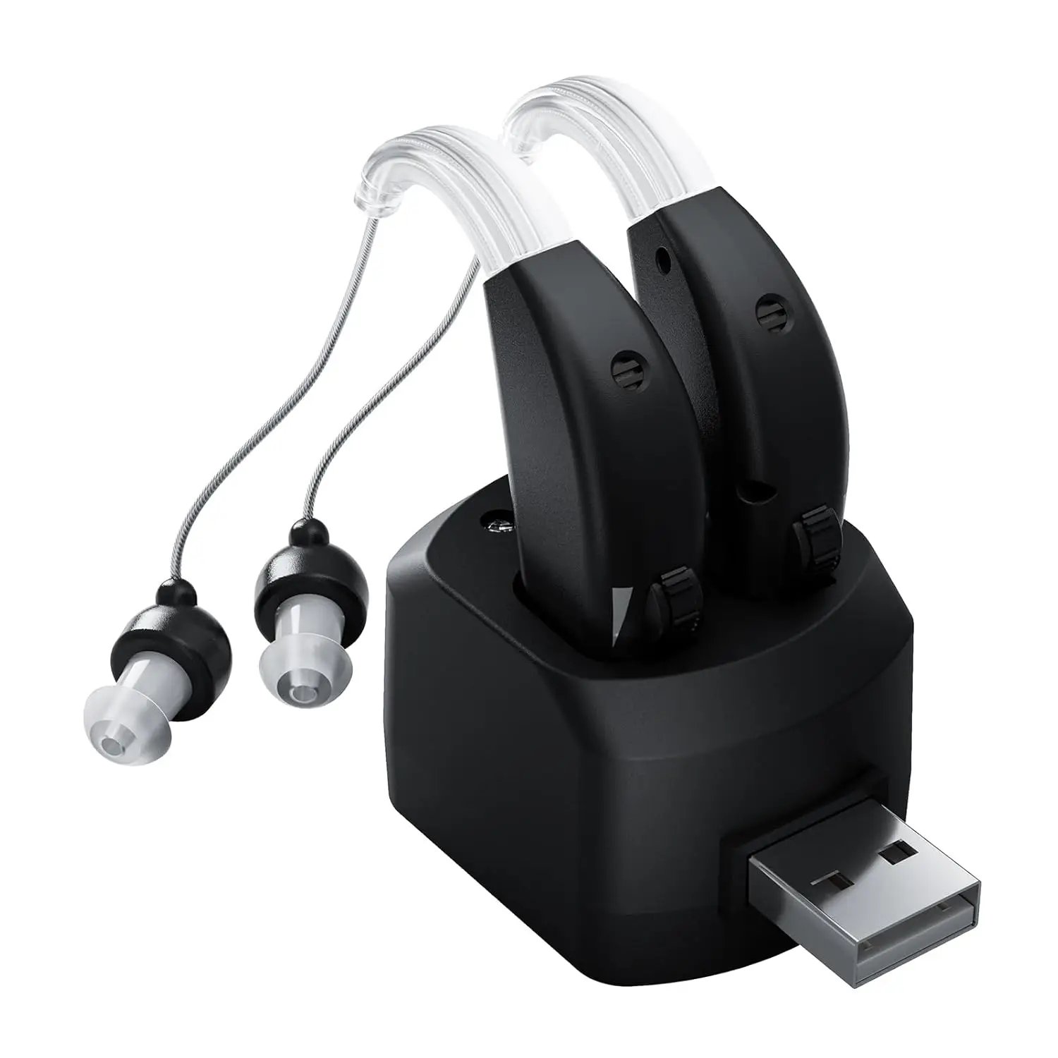 Hearing Aid Rechargeable Digital 2Pcs For Seniors