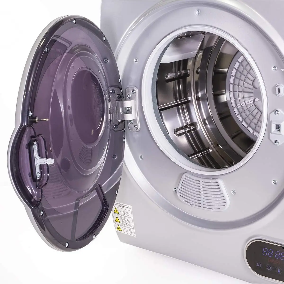 NEW Tumble Dryer Silver w/Digital Timer Automatic Portable Electric RV Apartment Clothes Laundry Compact 3