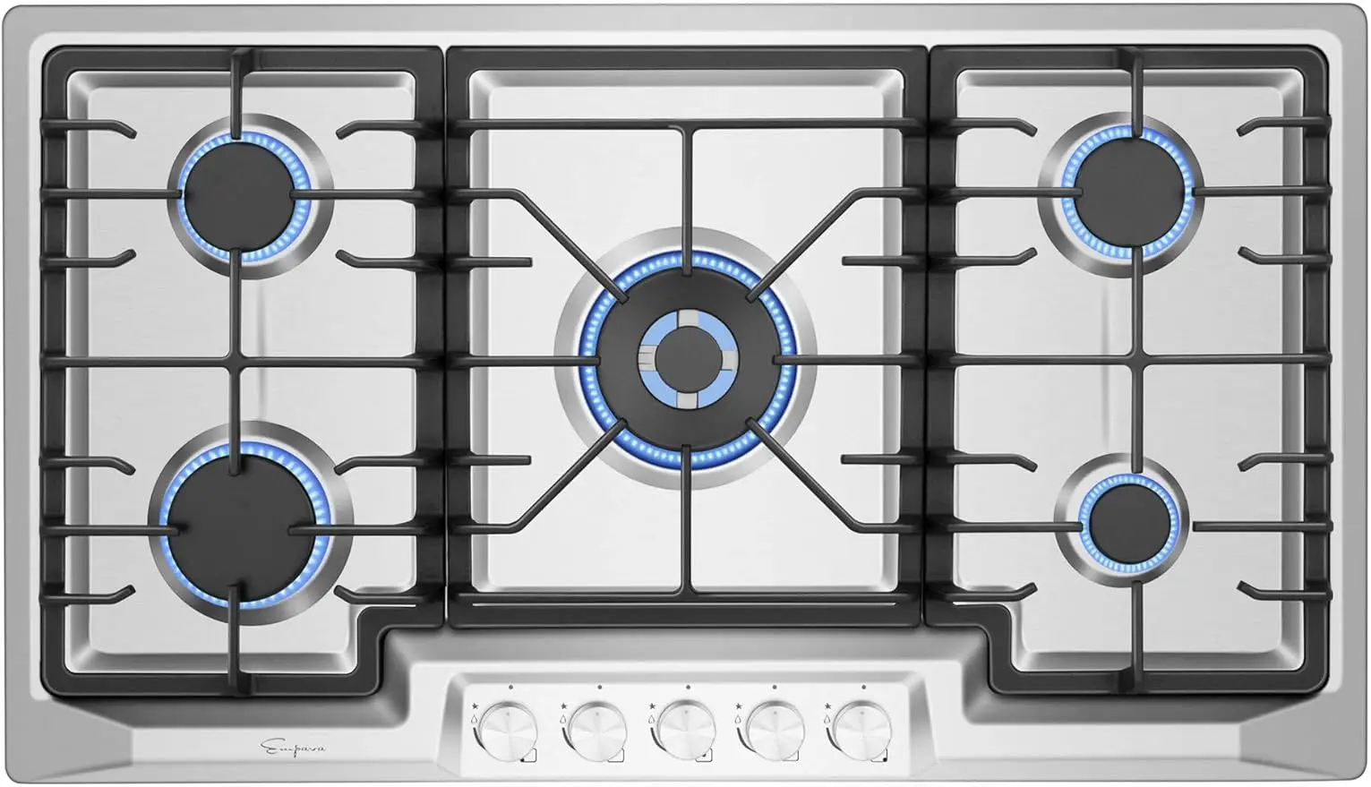 

Empava 36" Stainless Steel 5 Italy Sabaf Burners Stove Top Gas Cooktop EMPV-36GC881