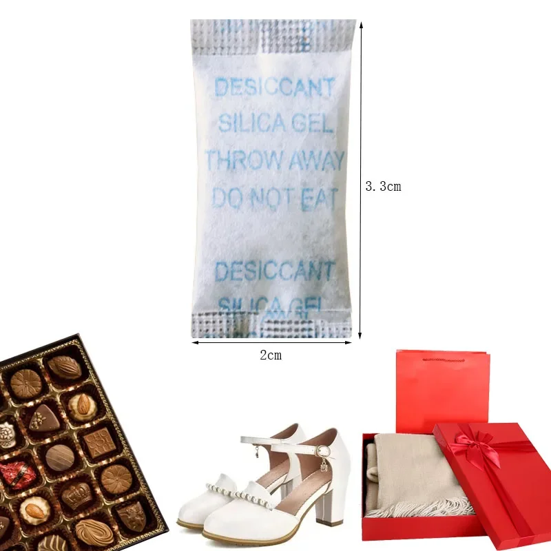 10/25/50pcs 0.5g Non-Toxic Silica Gel Sachet Desiccant Food Packaging Flower Drying Kitchen Moisture Damp Absorber Dehumidifier