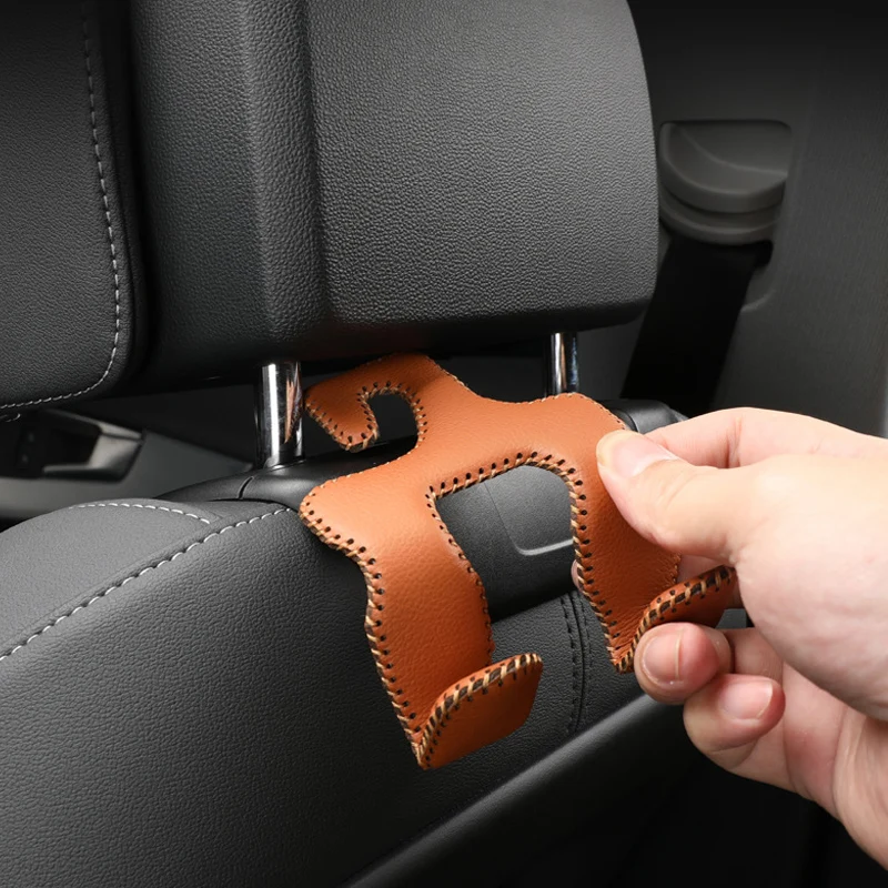 Cargo Trunk Bag Hook Universal Leather And Metal Car Seat Back Multifunctional
