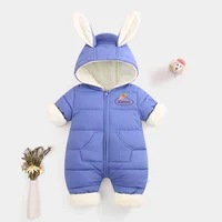 Autumn Baby Boy Winter clothing Overall for Children Infant Thicken kid Clothes Hooded mantle coat Girl snowsuit Jumpsuit Romper 6