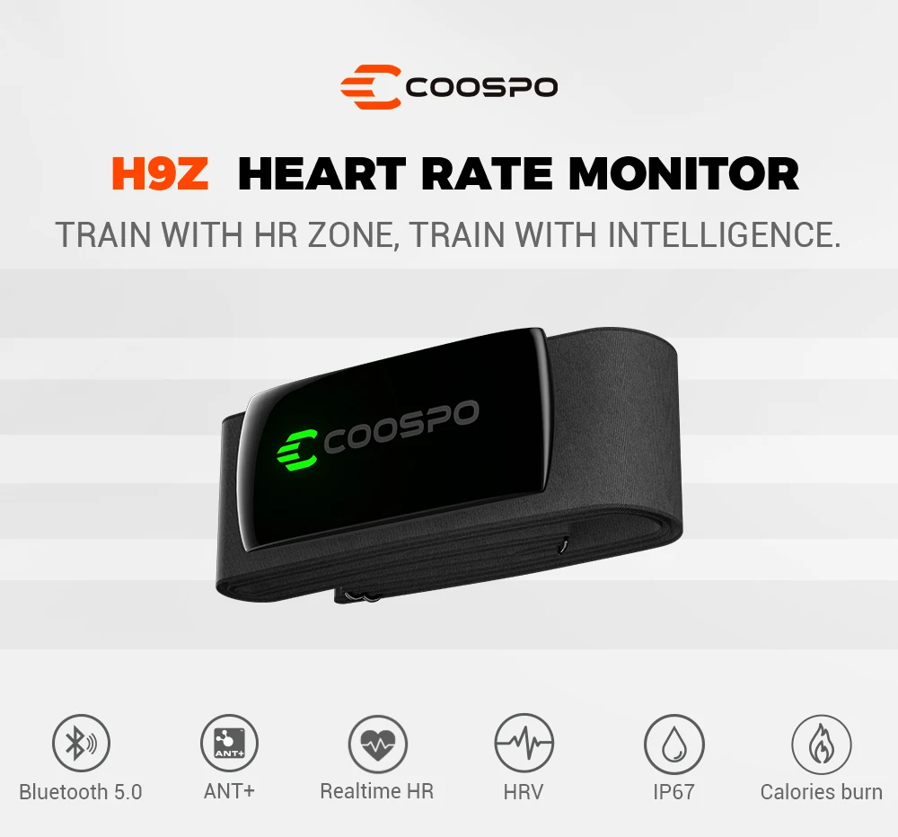 CooSpo  ߿ ƮϽ , H9Z  ɹڼ ,  5.0 ANT + IP67  ͸,  ǻ