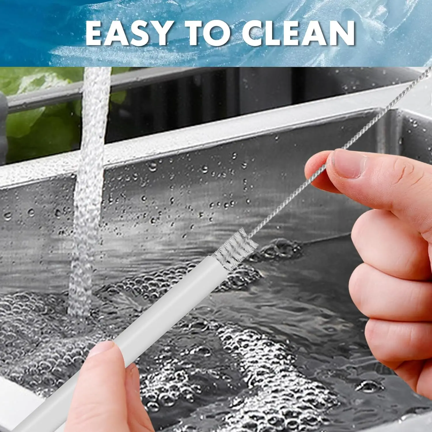 6pcs Reusable Plastic Straws with Cleaning Brush