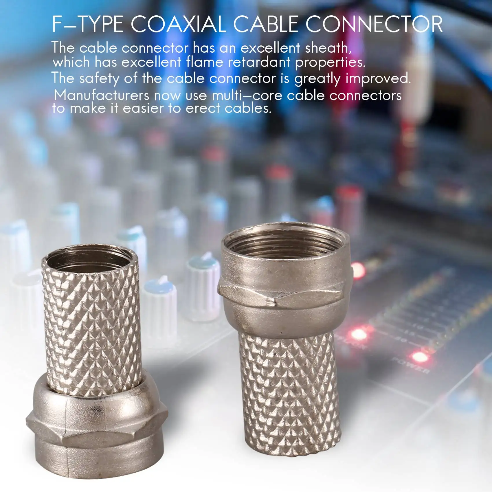 CCTV RG6 F-Type Twist-On Coax Coaxial Cable RF Connector Male 20Pcs