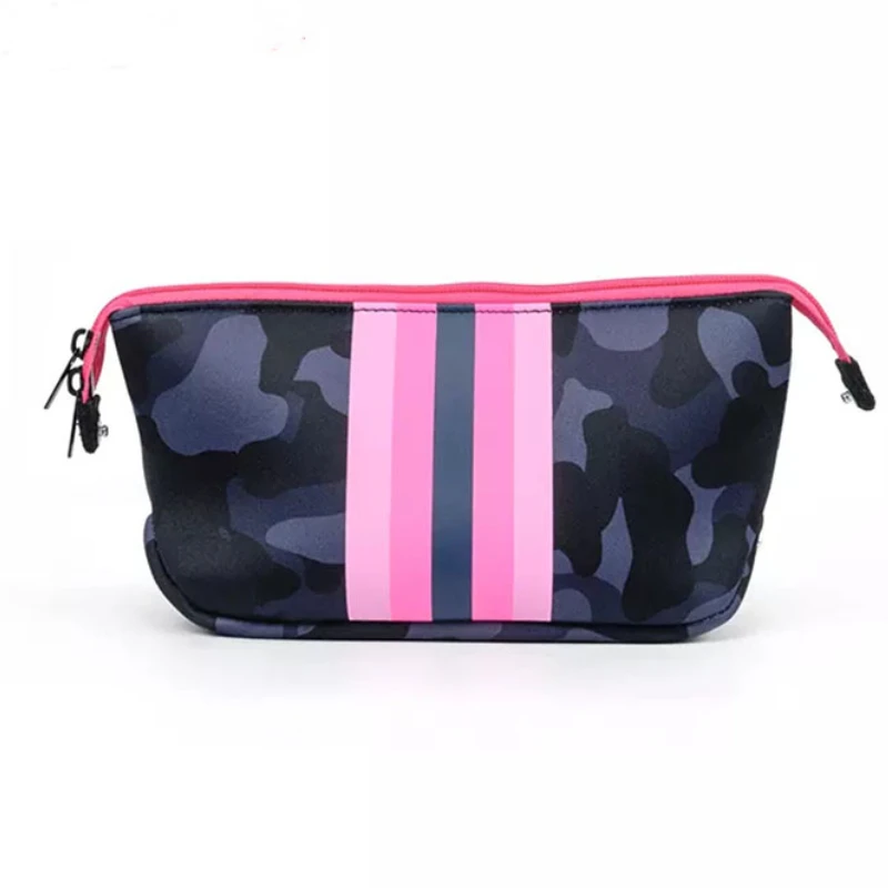 Haute Shore, Black Camo Neoprene Toiletry / Cosmetics Case