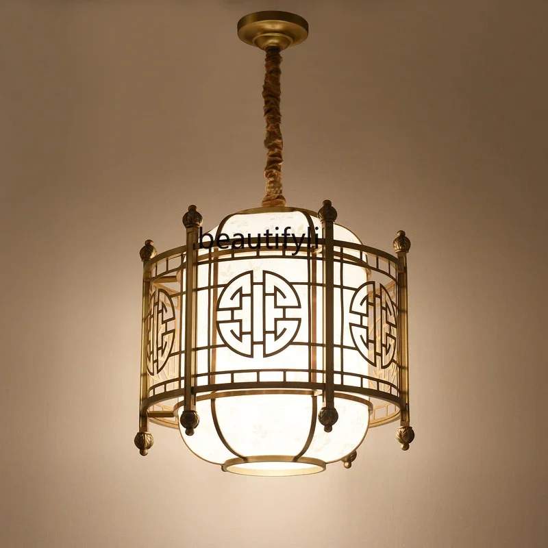 

All-Copper Chandelier Classical Chinese Style Hallway Bar Aisle Light Designer Tea Room Chandelier