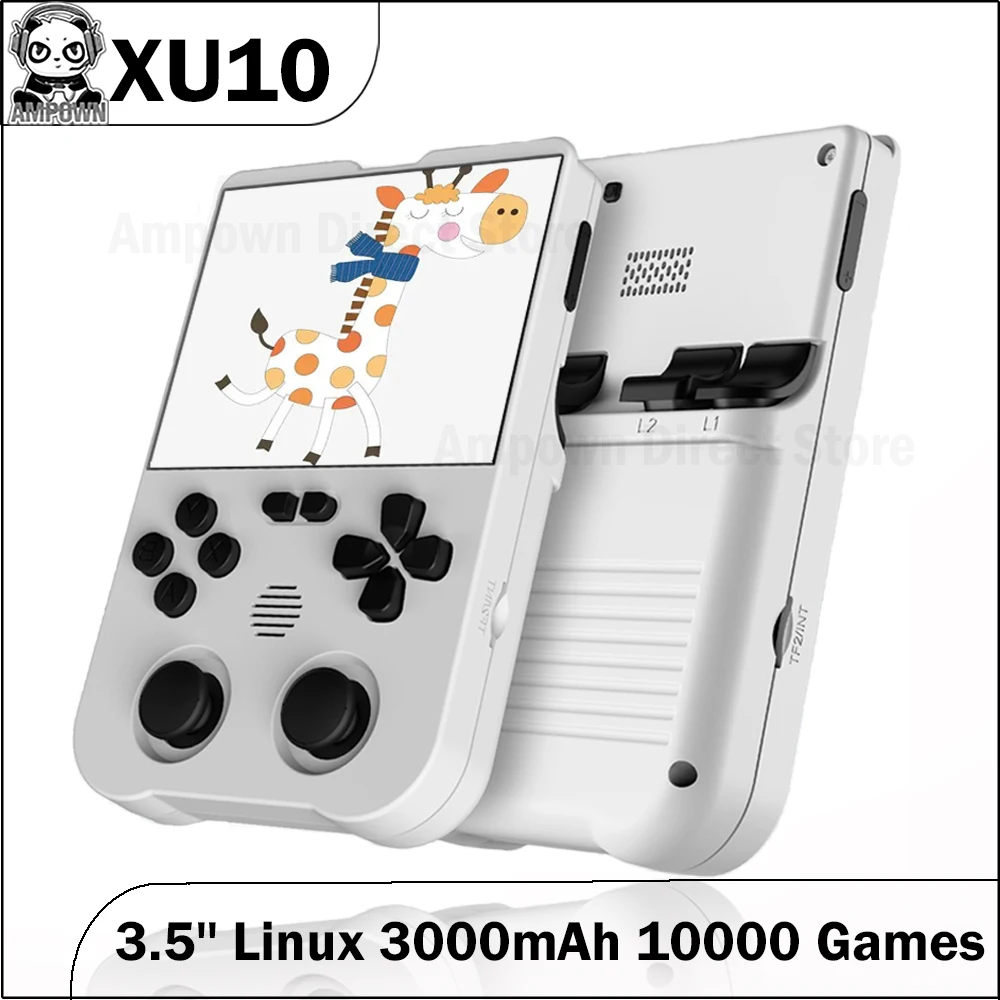 

Ampown XU10 X U10 3.5'' 64G 128G 256G LINUX System Handheld Game Players RK3326S 3000mAh Battery 10000+ Games Video Game Console