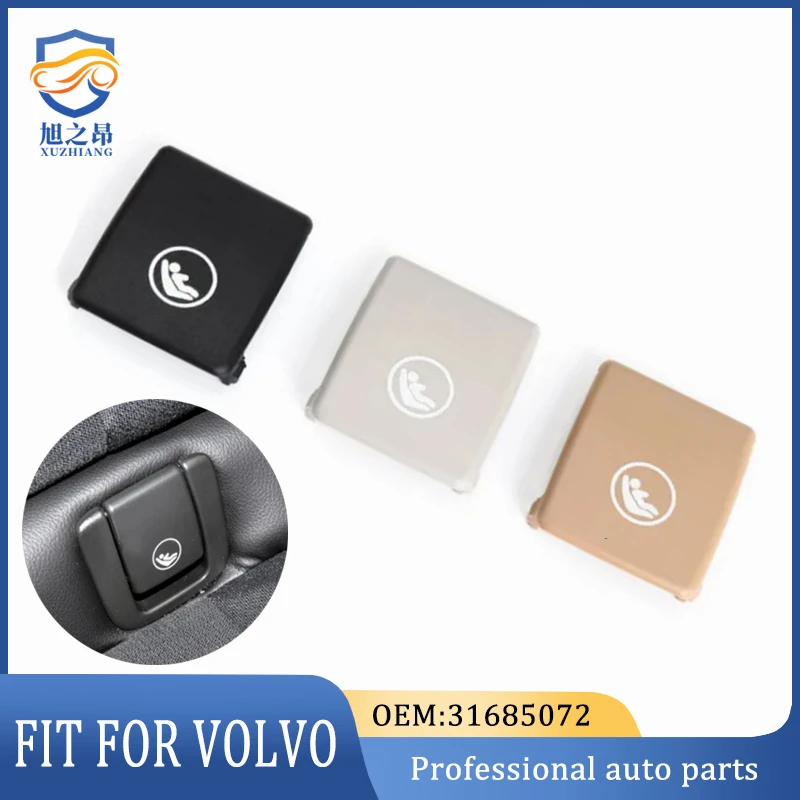 31685072 Car Black Beige Brown Rear Seat Hook ISOFIX Cover Child Restraint Buckle for Volvo V60 V90 XC40 XC60 S60 S90