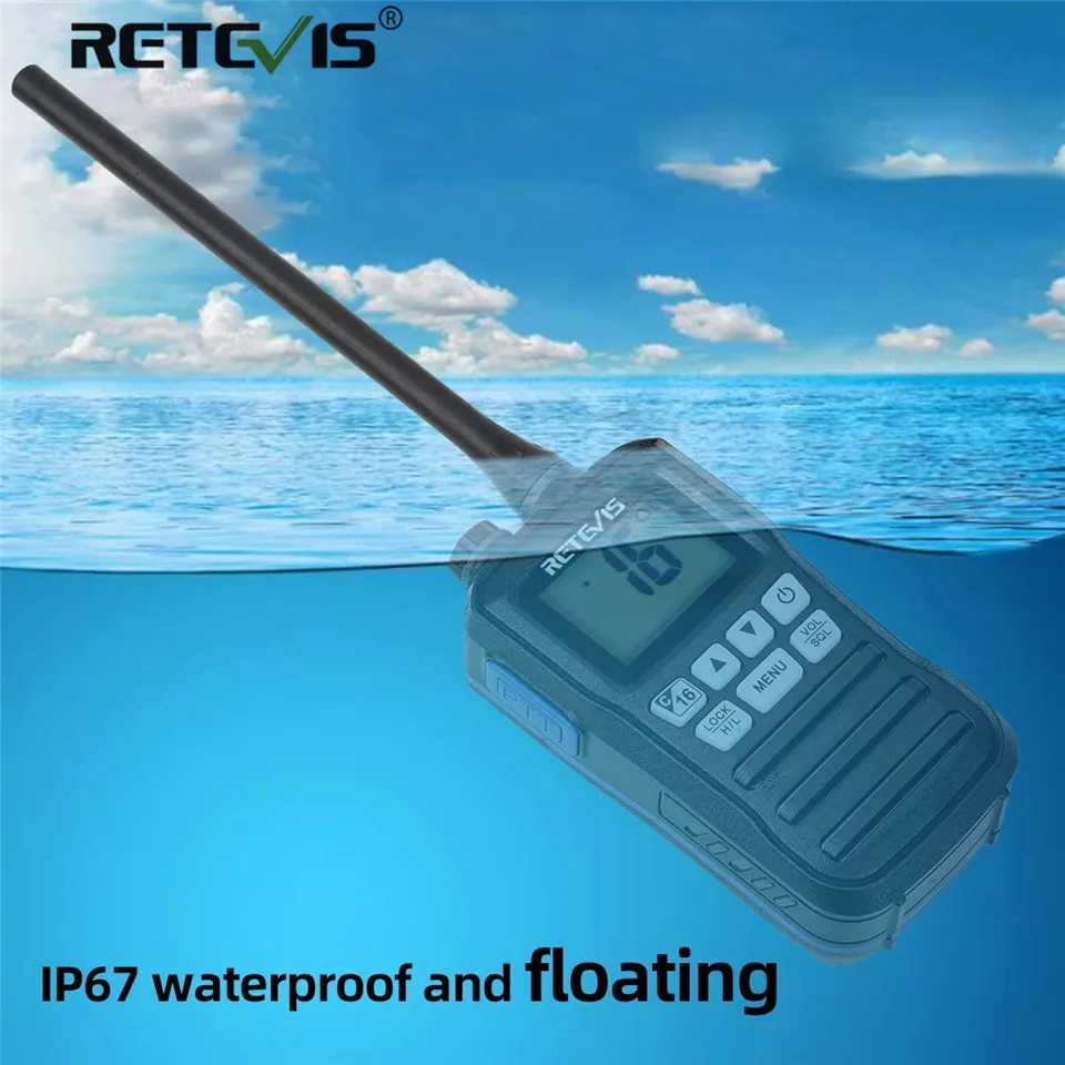 RetevisRM01VHFMarineRadioTransceiverIP67WaterproofHandheld