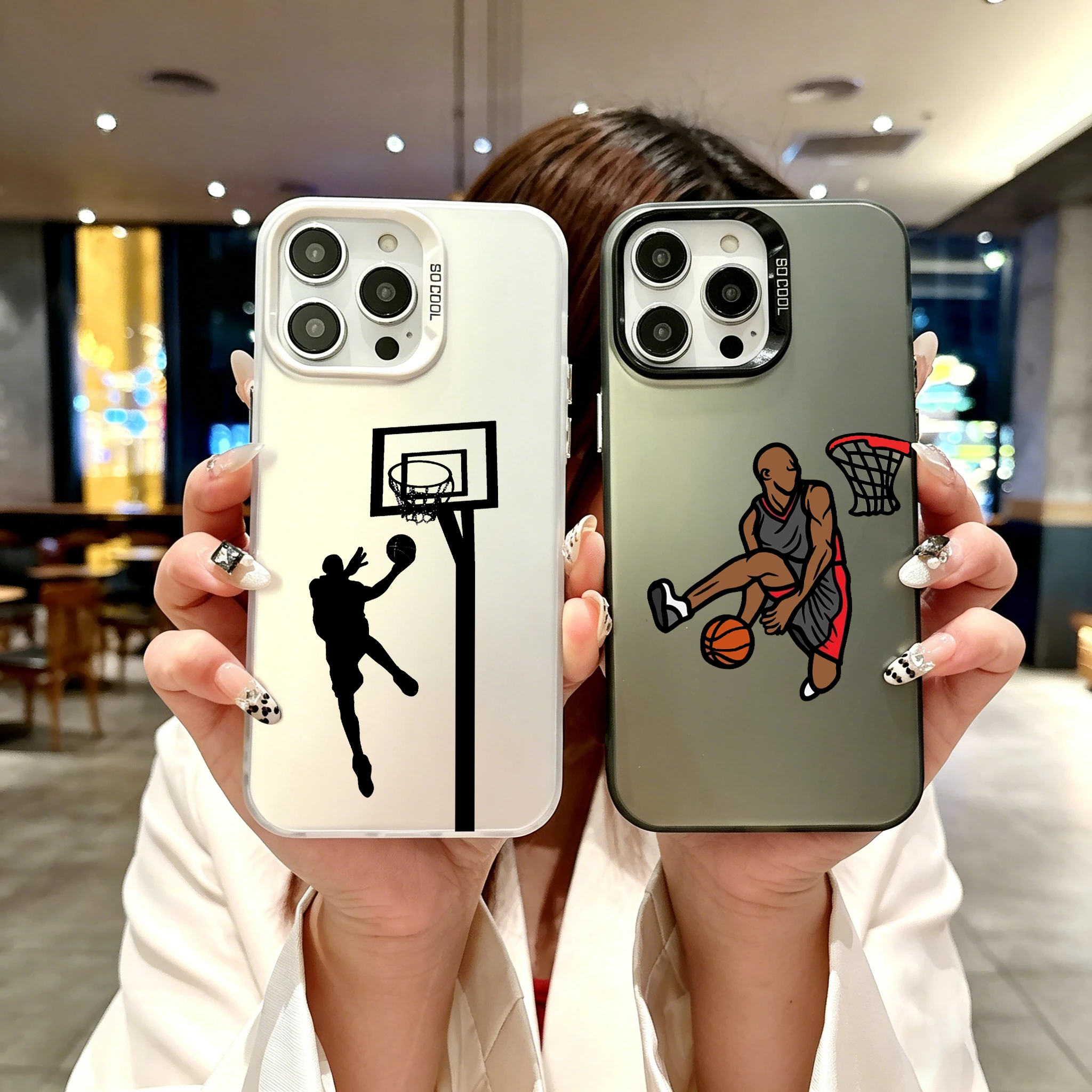 Silver Plated IMD Basketball Layup Color Phone Case Cover