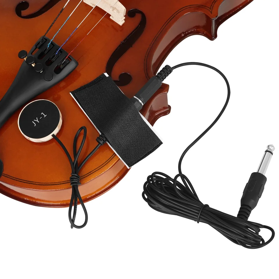Microfono A Contatto Piezo Per Chitarra, Violino E Ukulele - Pickup Con Cavo E Nastro Adesivo - Foto 5