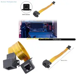 Flat CAT6 Ethernet Cable - 30cm Wall Connector for Flexible In - Wall Installation